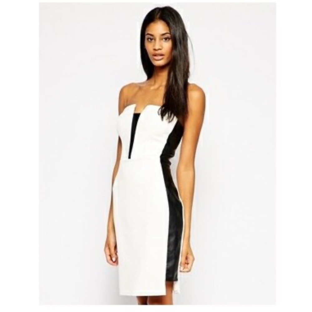 Michelle Keegan Loves Lipsy Bandeau Pencil Dress with Deep V